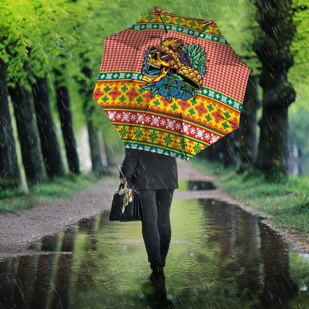 Hawaiian Pineapples Skull Umbrella Mele Kalikimaka Palaka Quilt Pattern - Polynesian Pride