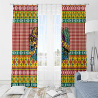 Hawaiian Pineapples Skull Window Curtain Mele Kalikimaka Palaka Quilt Pattern - Polynesian Pride