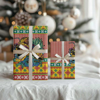 Hawaiian Pineapples Skull Wrapping Paper Mele Kalikimaka Palaka Quilt Pattern - Polynesian Pride