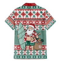 Hawaiian Funny Santa Surf Family Matching Mermaid Dress and Hawaiian Shirt Mele Kalikimaka Palaka Quilt Pattern - Polynesian Pride