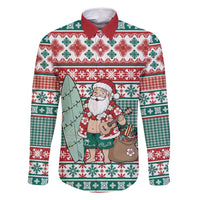 Hawaiian Funny Santa Surf Family Matching Mermaid Dress and Hawaiian Shirt Mele Kalikimaka Palaka Quilt Pattern - Polynesian Pride