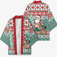 Hawaiian Funny Santa Surf Kimono Mele Kalikimaka Palaka Quilt Pattern - Polynesian Pride