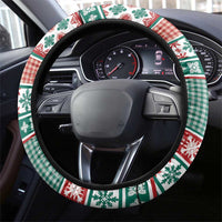 Hawaiian Funny Santa Surf Steering Wheel Cover Mele Kalikimaka Palaka Quilt Pattern - Polynesian Pride