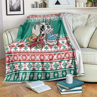 Hawaiian Skull Surfs Blanket Mele Kalikimaka Palaka Quilt Pattern - Polynesian Pride