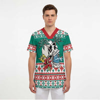 Hawaiian Skull Surfs Scrub Top Mele Kalikimaka Palaka Quilt Pattern - Polynesian Pride