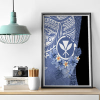 Aloha Vintage Hawaii Tribal Canvas Wall Art Blue Style LT9 - Polynesian Pride