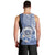 Aloha Vintage Hawaii Tribal Men Tank Top Blue Style LT9 - Polynesian Pride