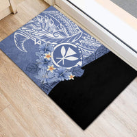 Aloha Vintage Hawaii Tribal Rubber Doormat Blue Style LT9 - Polynesian Pride