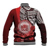 Aloha Vintage Hawaii Tribal Baseball Jacket Red Style LT9 - Polynesian Pride