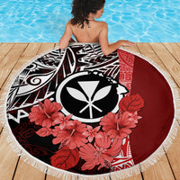 Aloha Vintage Hawaii Tribal Beach Blanket Red Style LT9 - Polynesian Pride