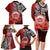 Aloha Vintage Hawaii Tribal Family Matching Long Sleeve Bodycon Dress and Hawaiian Shirt Red Style LT9 - Polynesian Pride