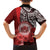 Aloha Vintage Hawaii Tribal Family Matching Off Shoulder Short Dress and Hawaiian Shirt Red Style LT9 - Polynesian Pride