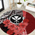 Aloha Vintage Hawaii Tribal Round Carpet Red Style LT9 Red - Polynesian Pride