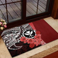 Aloha Vintage Hawaii Tribal Rubber Doormat Red Style LT9 - Polynesian Pride