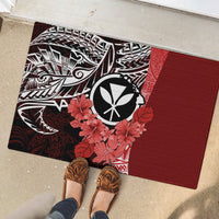 Aloha Vintage Hawaii Tribal Rubber Doormat Red Style LT9 - Polynesian Pride