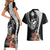 Hafa Adai Guam Couples Matching Short Sleeve Bodycon Dress and Hawaiian Shirt Tropical Flowers with Polynesian Pattern LT9 - Polynesian Pride