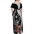 Hafa Adai Guam Off Shoulder Maxi Dress Tropical Flowers with Polynesian Pattern LT9 - Polynesian Pride