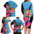 Bula Fiji Vintage Fijian Masi Pattern Family Matching Long Sleeve Bodycon Dress and Hawaiian Shirt Blue Unique LT9 - Polynesian Pride