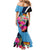 Bula Fiji Vintage Fijian Masi Pattern Family Matching Mermaid Dress and Hawaiian Shirt Blue Unique LT9 - Polynesian Pride