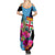 Bula Fiji Vintage Fijian Masi Pattern Family Matching Summer Maxi Dress and Hawaiian Shirt Blue Unique LT9 - Polynesian Pride