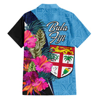 Bula Fiji Vintage Fijian Masi Pattern Hawaiian Shirt Blue Unique LT9 - Polynesian Pride