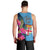 Bula Fiji Vintage Fijian Masi Pattern Men Tank Top Blue Unique LT9 - Polynesian Pride