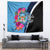 Bula Fiji Vintage Fijian Masi Pattern Tapestry Blue Unique LT9 - Polynesian Pride