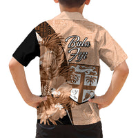 Bula Fiji Vintage Fijian Masi Pattern Kid Hawaiian Shirt Peach Fuzz Unique LT9 - Polynesian Pride