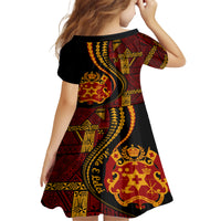 Vintage Tonga Malo E Lelei Ngatu Pattern Family Matching Puletasi Dress and Hawaiian Shirt LT9 - Polynesian Pride