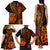 Vintage Tonga Malo E Lelei Ngatu Pattern Family Matching Tank Maxi Dress and Hawaiian Shirt LT9 - Polynesian Pride