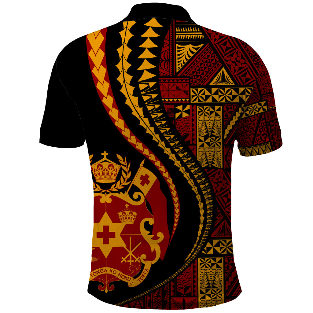 Vintage Tonga Malo E Lelei Ngatu Pattern Polo Shirt LT9 - Polynesian Pride