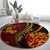 Vintage Tonga Malo E Lelei Ngatu Pattern Round Carpet LT9 - Polynesian Pride
