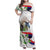 Philippines Eagle and Sampaguita Flowers Family Matching Off Shoulder Maxi Dress and Hawaiian Shirt Polynesian Pattern