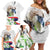 Philippines Eagle and Sampaguita Flowers Family Matching Off Shoulder Short Dress and Hawaiian Shirt Polynesian Pattern