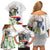 Philippines Eagle and Sampaguita Flowers Family Matching Off Shoulder Short Dress and Hawaiian Shirt Polynesian Pattern