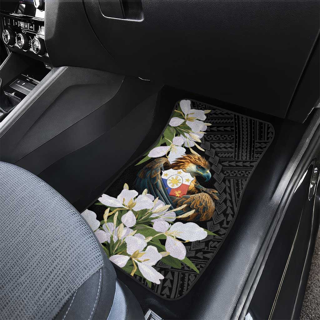 Philippines Eagle with Coat Of Arm Car Mats Simple Sampaguita Jasmine