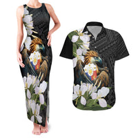 Philippines Eagle with Coat Of Arm Couples Matching Tank Maxi Dress and Hawaiian Shirt Simple Sampaguita Jasmine