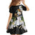 Philippines Eagle with Coat Of Arm Family Matching Off Shoulder Short Dress and Hawaiian Shirt Simple Sampaguita Jasmine