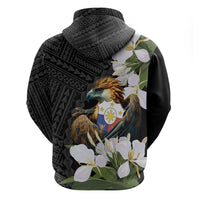 Philippines Eagle with Coat Of Arm Hoodie Simple Sampaguita Jasmine