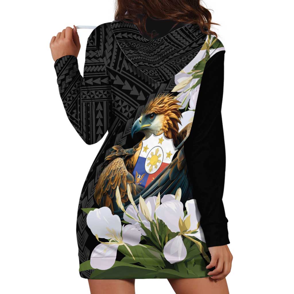 Philippines Eagle with Coat Of Arm Hoodie Dress Simple Sampaguita Jasmine