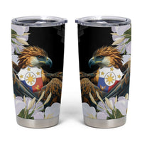 Philippines Eagle with Coat Of Arm Tumbler Cup Simple Sampaguita Jasmine LT9