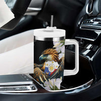 Philippines Eagle with Coat Of Arm Tumbler With Handle Simple Sampaguita Jasmine LT9