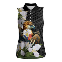 Philippines Eagle with Coat Of Arm Women Sleeveless Polo Shirt Simple Sampaguita Jasmine