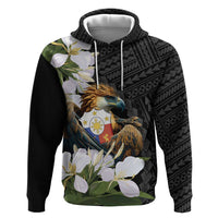 Philippines Eagle with Coat Of Arm Zip Hoodie Simple Sampaguita Jasmine
