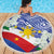 Philippines Flag Beach Blanket Sampaguita Jasmine with Polynesian Tribal