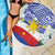 Philippines Flag Beach Blanket Sampaguita Jasmine with Polynesian Tribal