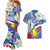 Philippines Flag Couples Matching Mermaid Dress and Hawaiian Shirt Sampaguita Jasmine with Polynesian Tribal