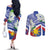 Philippines Flag Couples Matching Off The Shoulder Long Sleeve Dress and Long Sleeve Button Shirt Sampaguita Jasmine with Polynesian Tribal