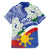 Philippines Flag Family Matching Off Shoulder Short Dress and Hawaiian Shirt Sampaguita Jasmine with Polynesian Tribal