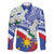 Philippines Flag Family Matching Off Shoulder Short Dress and Hawaiian Shirt Sampaguita Jasmine with Polynesian Tribal